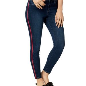 Racer stripe skinny jeans